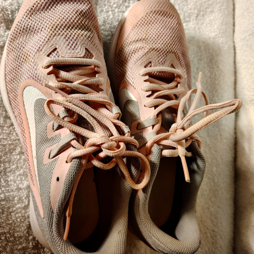 Women's Pink and Gray Athletic Shoes